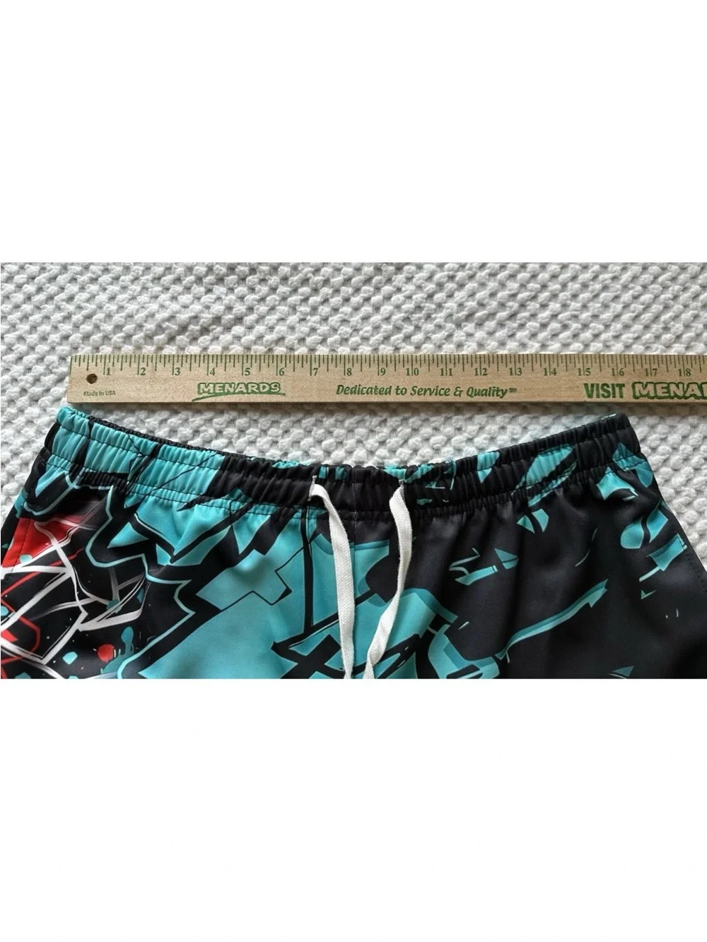 Men’s XL 3D Graffiti Print Joggers Sweatpants Streetwear Colorblock Blue/Red